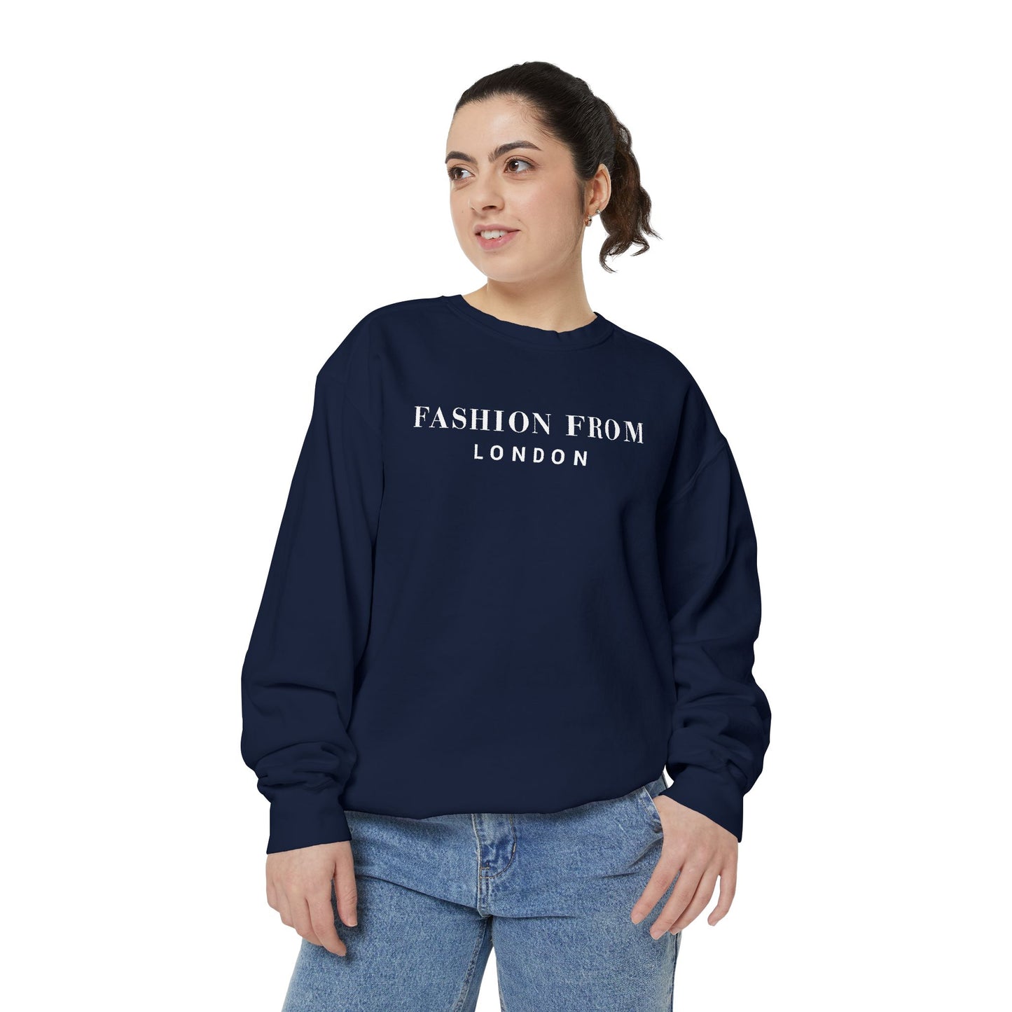 Fashion From London Garment-Dyed Women's Sweatshirt - Watermelon