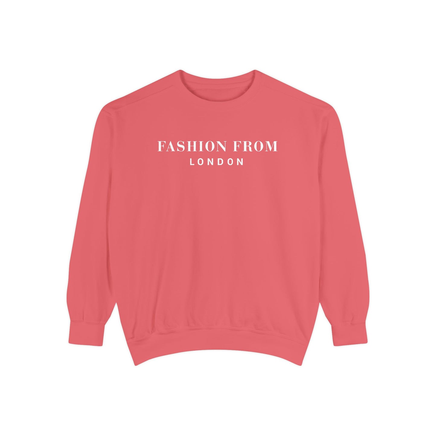 Fashion From London Garment-Dyed Men's Sweatshirt - Watermelon