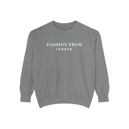 Fashion From London Garment-Dyed Women's Sweatshirt - Grey