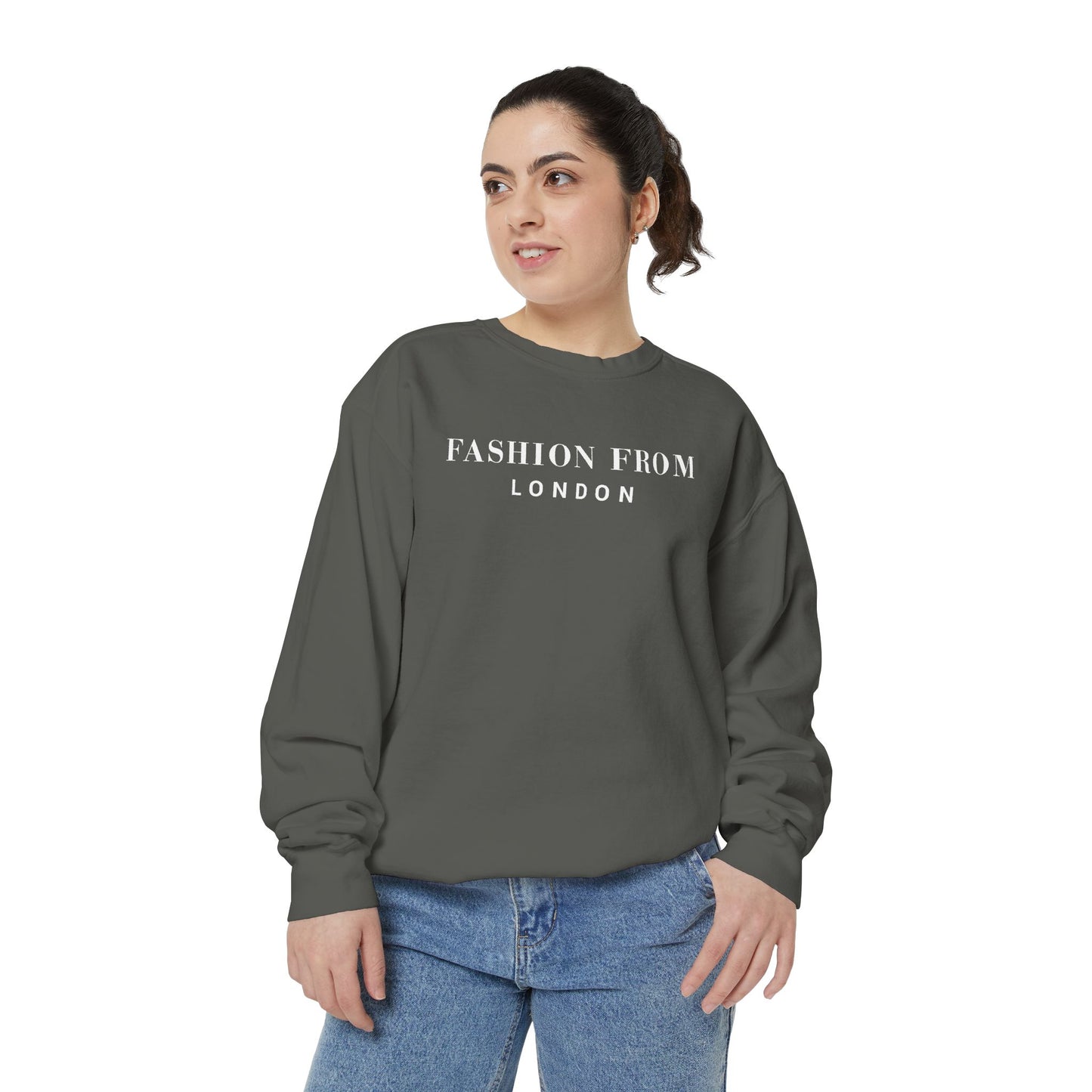 Fashion From London Garment-Dyed Women's Sweatshirt - Watermelon