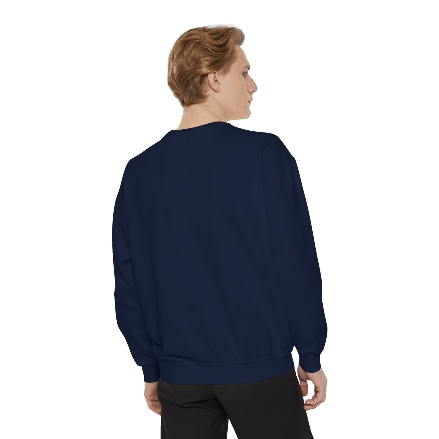 Fashion From London Garment-Dyed Men's Sweatshirt - Watermelon