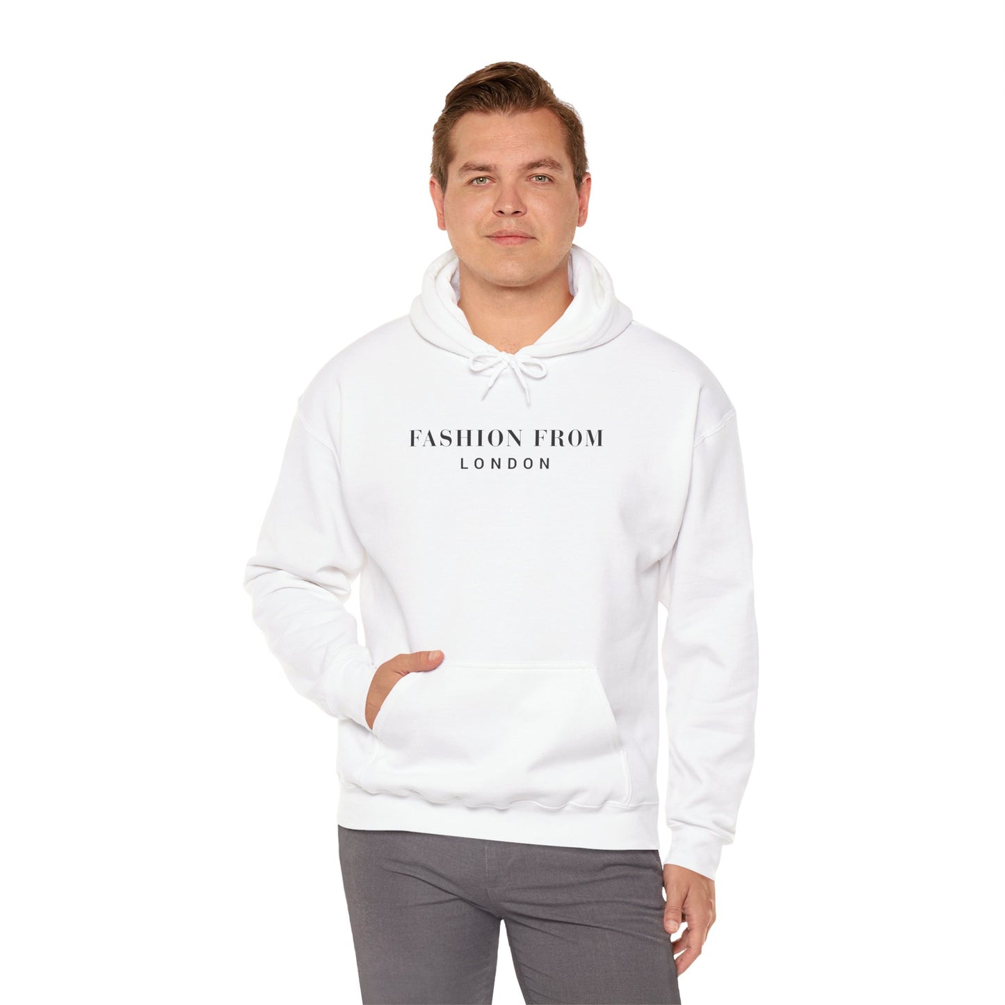 Fashion From London™ Essential Men's Hoodie - White