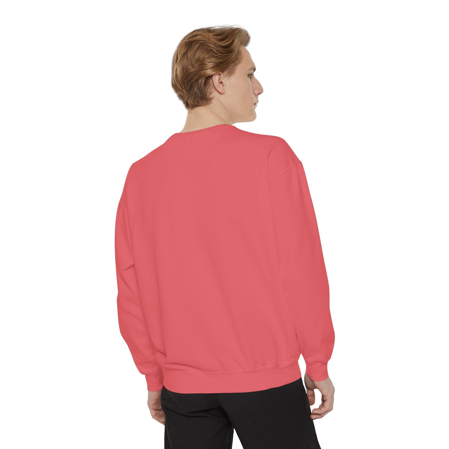 Fashion From London Garment-Dyed Men's Sweatshirt - Watermelon