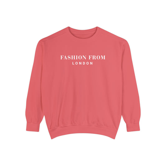 Fashion From London Garment-Dyed Women's Sweatshirt - Watermelon