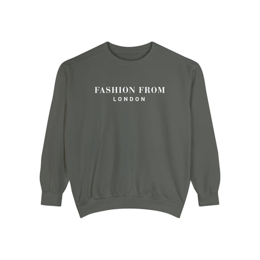 Fashion From London Garment-Dyed Women's Sweatshirt - Pepper