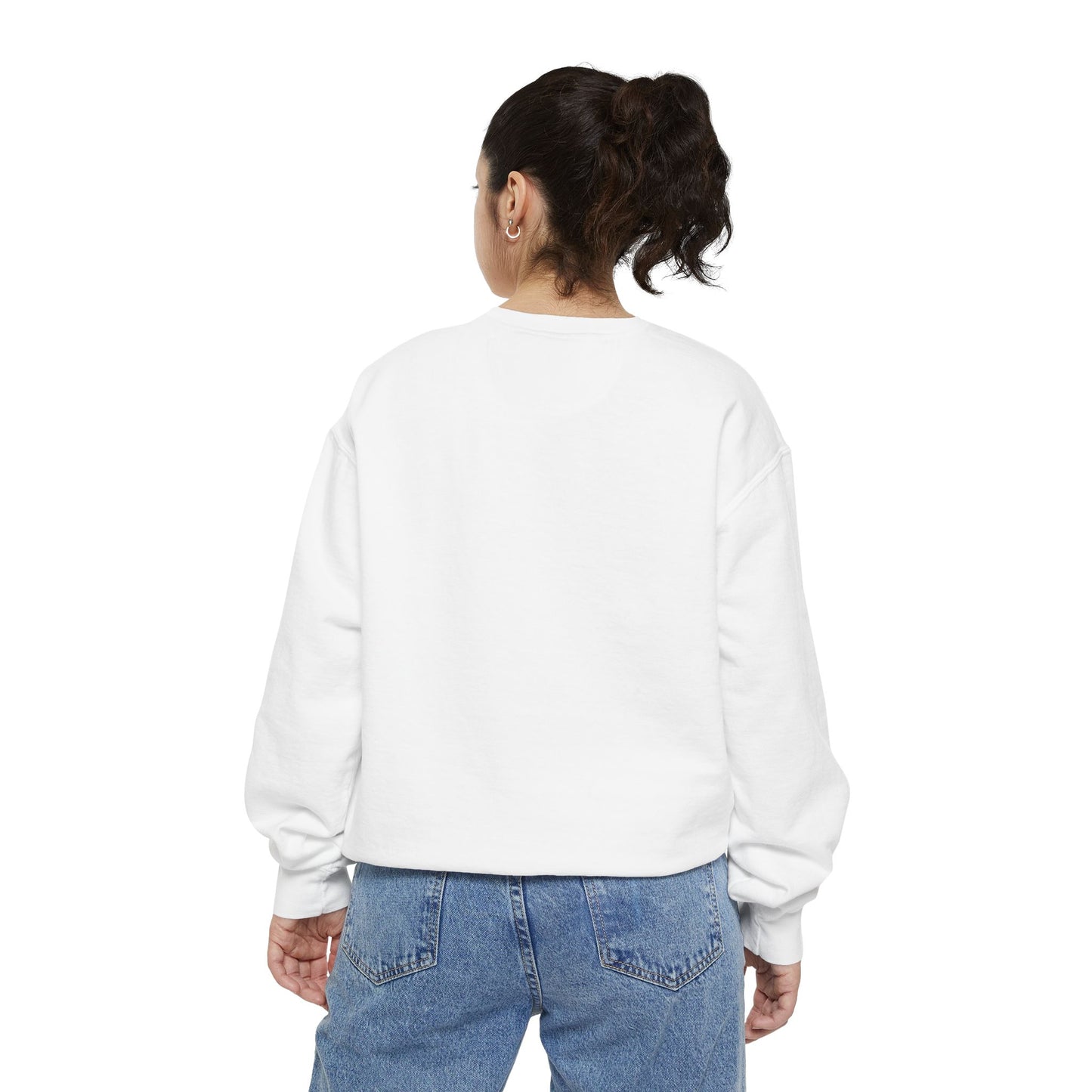 Fashion From London Garment-Dyed Men's Sweatshirt - White