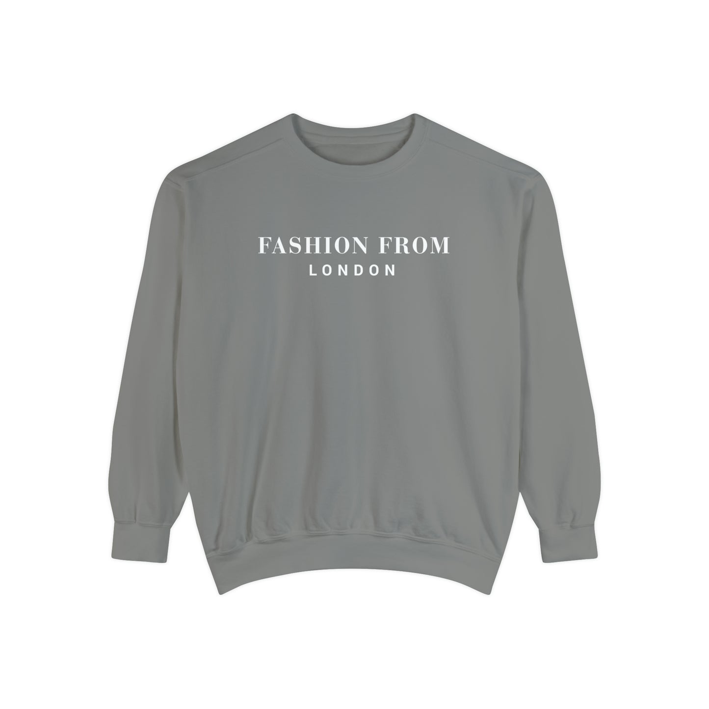 Fashion From London Garment-Dyed Women's Sweatshirt - Grey