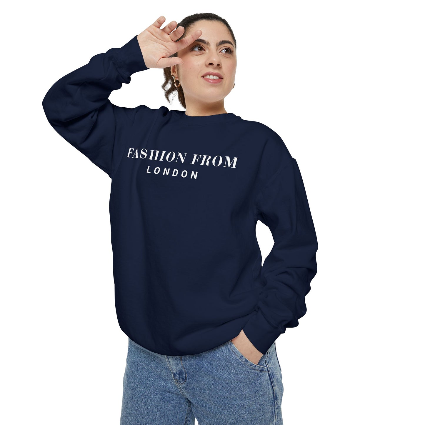 Fashion From London Garment-Dyed Women's Sweatshirt - Watermelon