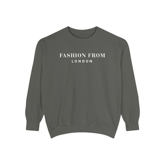 Fashion From London Garment-Dyed Men's Sweatshirt - Watermelon