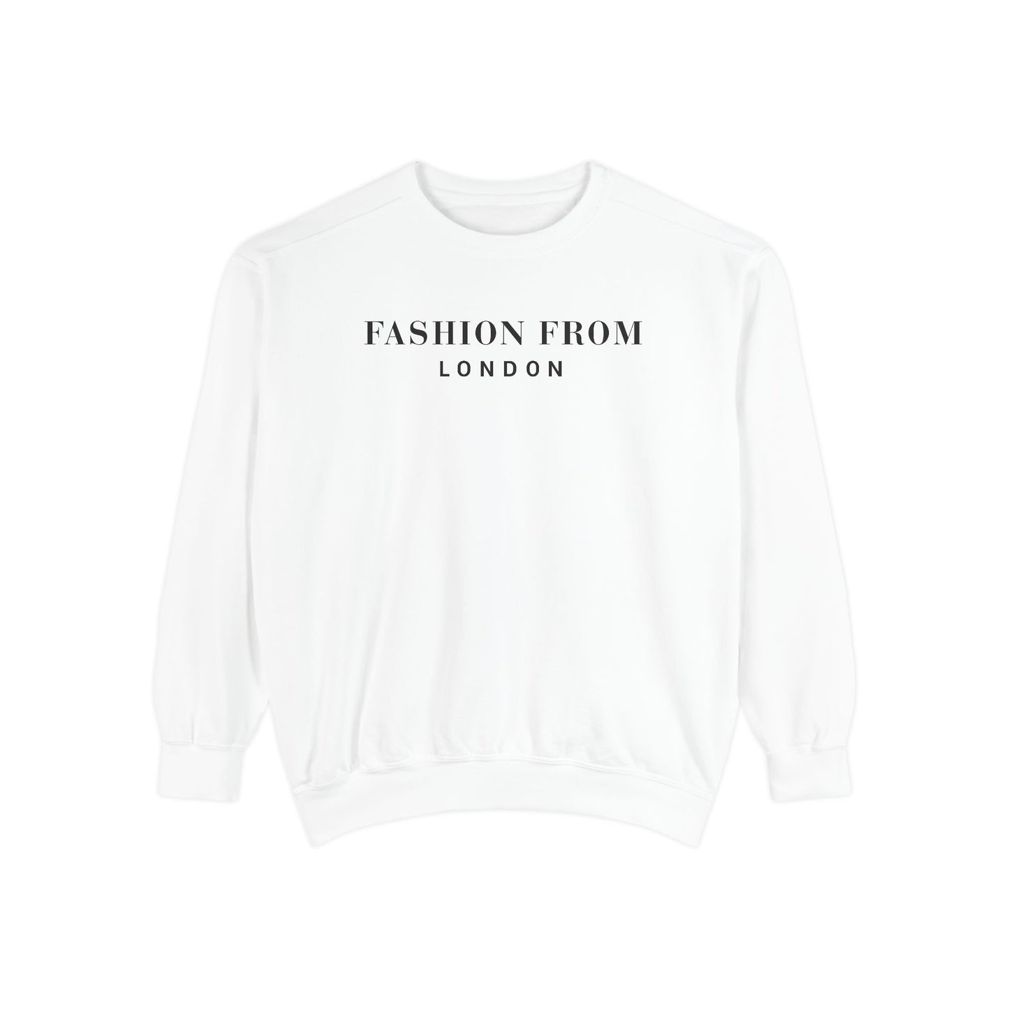 Fashion From London Garment-Dyed Men's Sweatshirt - White