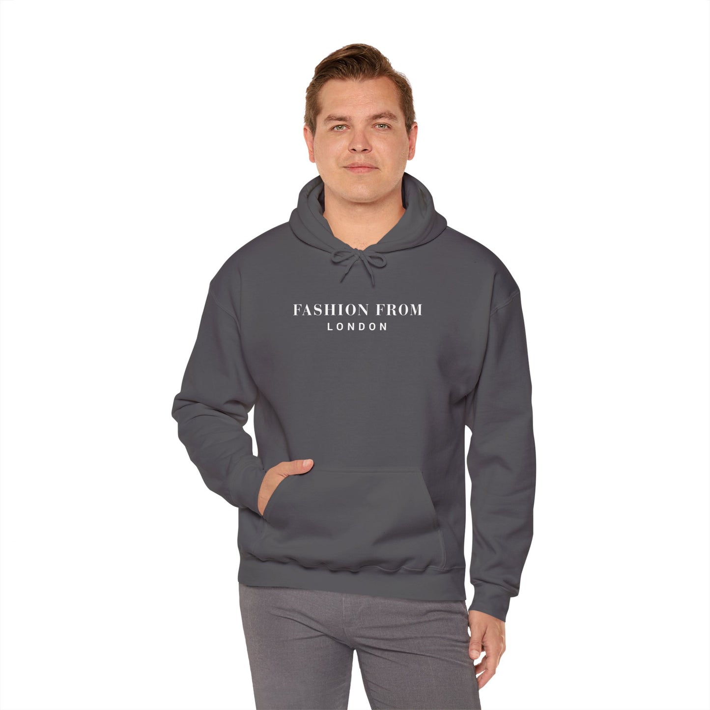 Fashion From London™ Essential Men's Hoodie - Charcoal