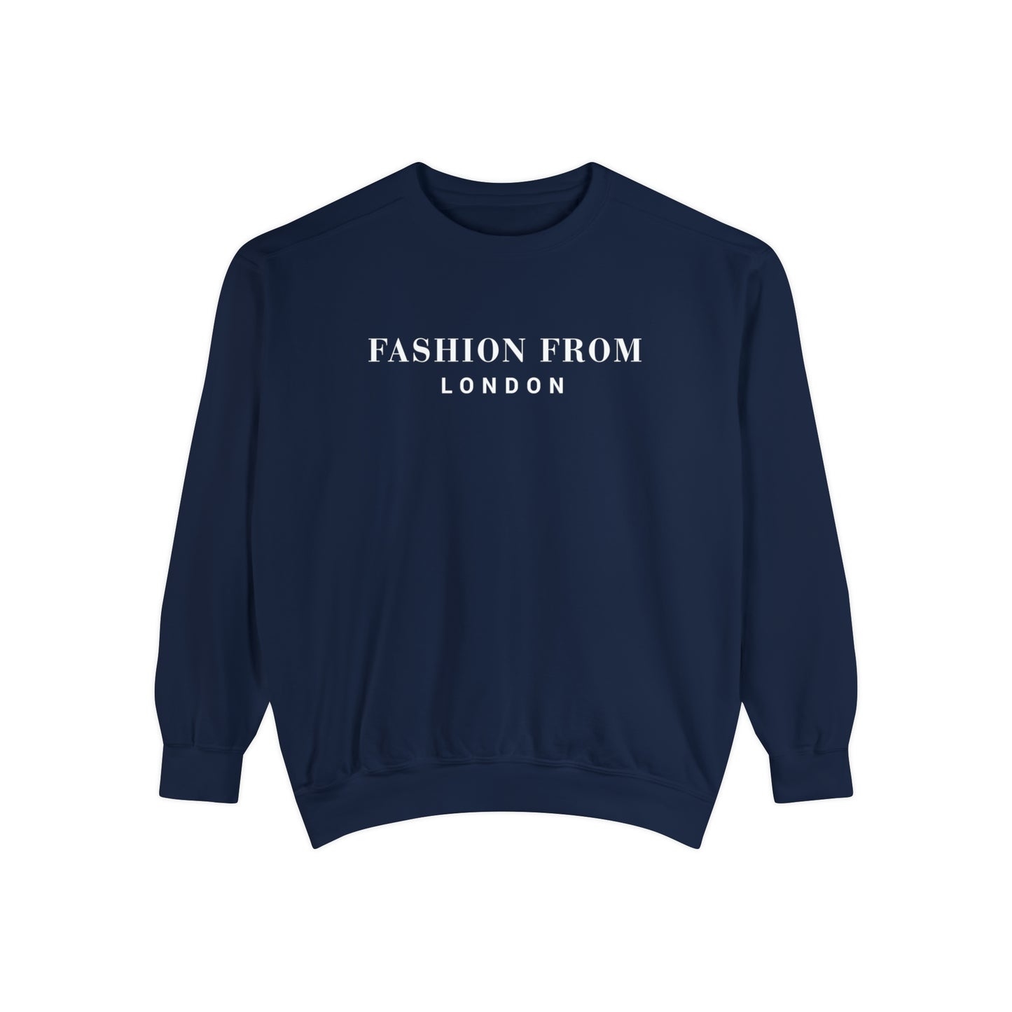 Fashion From London Garment-Dyed Women's Sweatshirt - Navy