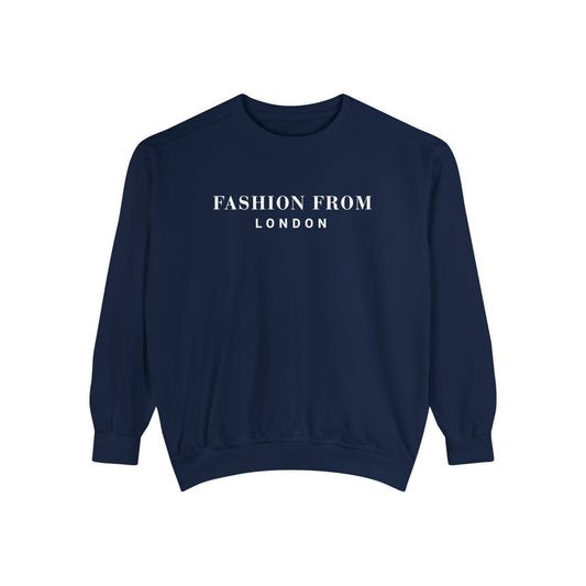 Fashion From London Garment-Dyed Women's Sweatshirt - Navy