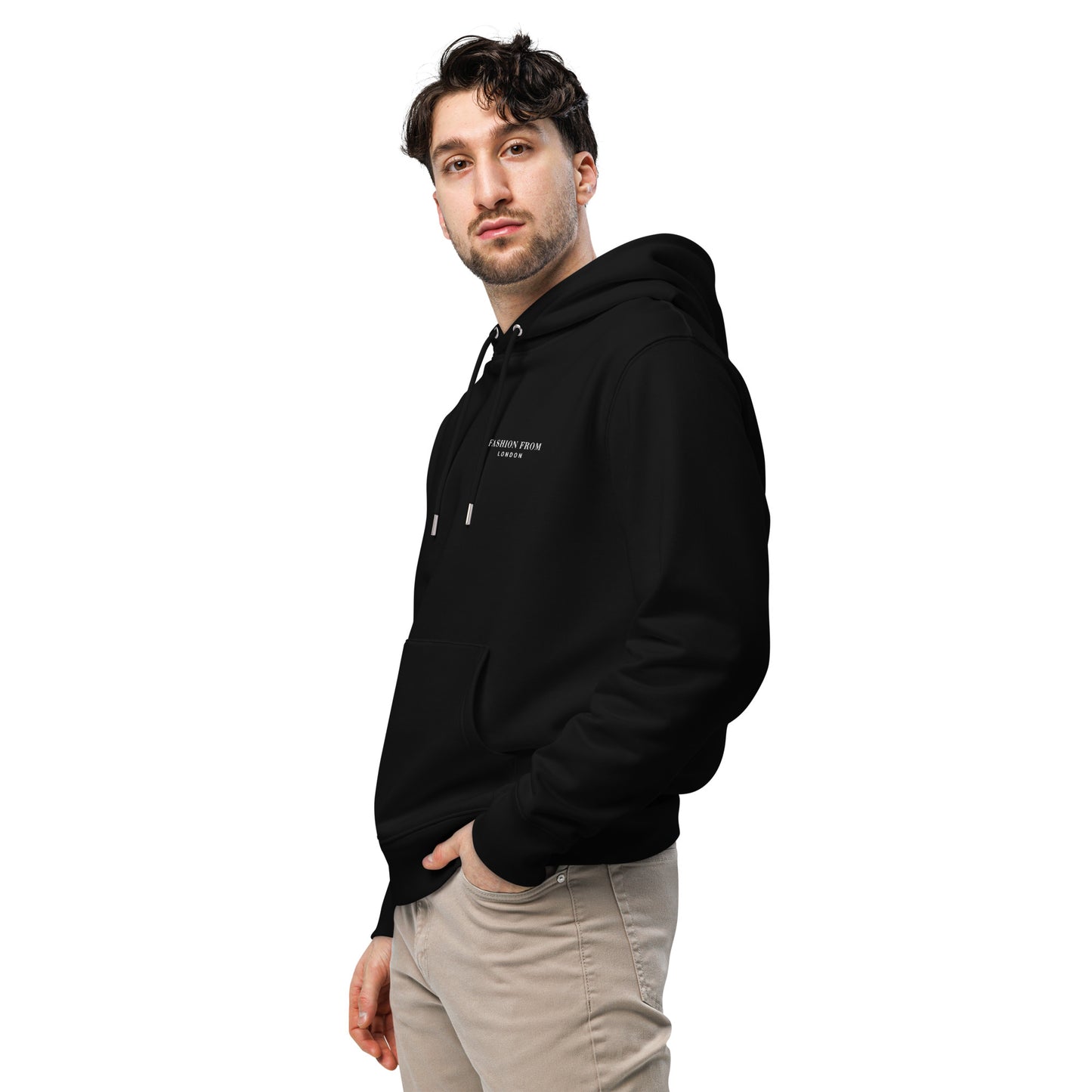 Men's Essential Eco Embroidered Hoodie Black