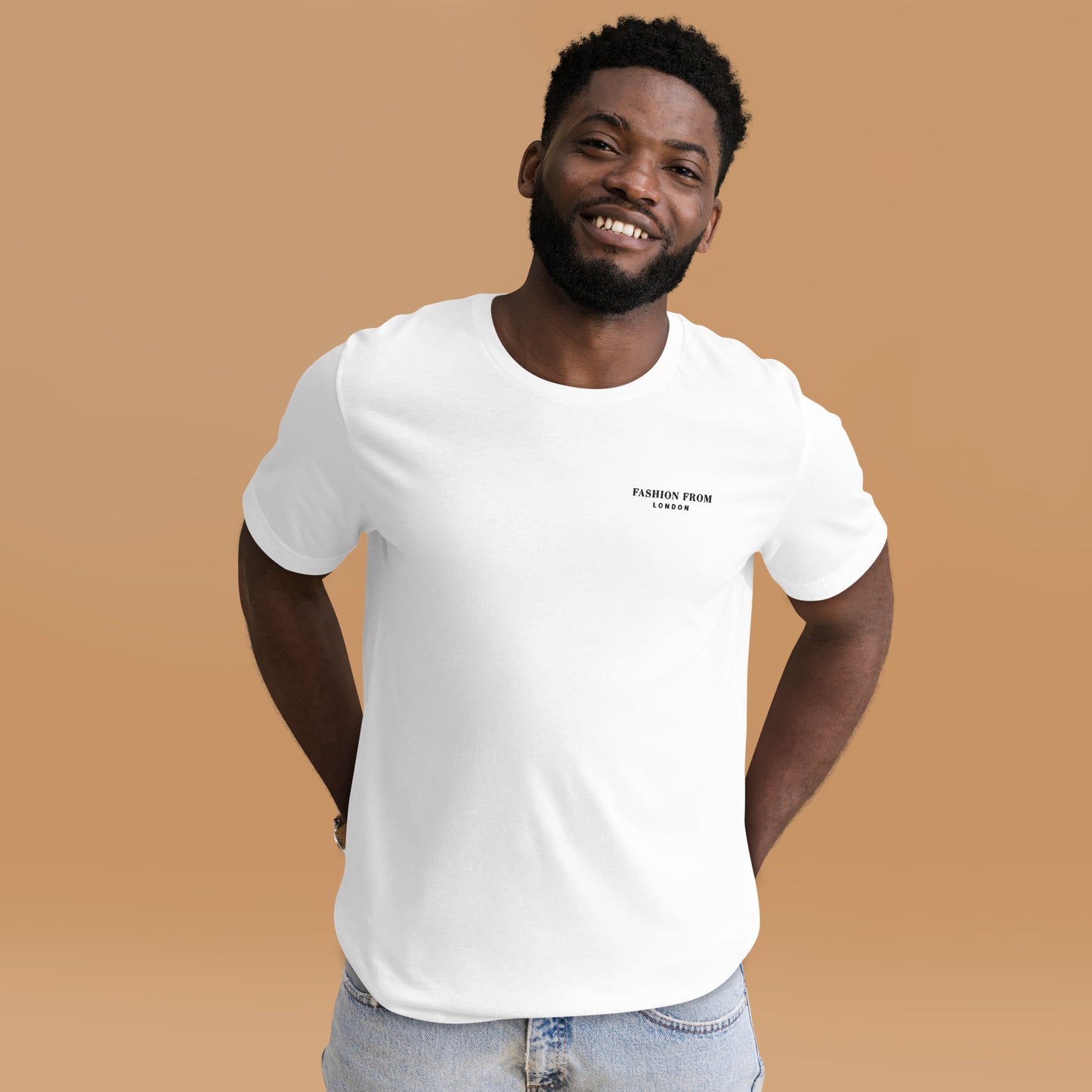 Men's White T-shirt Embroidered