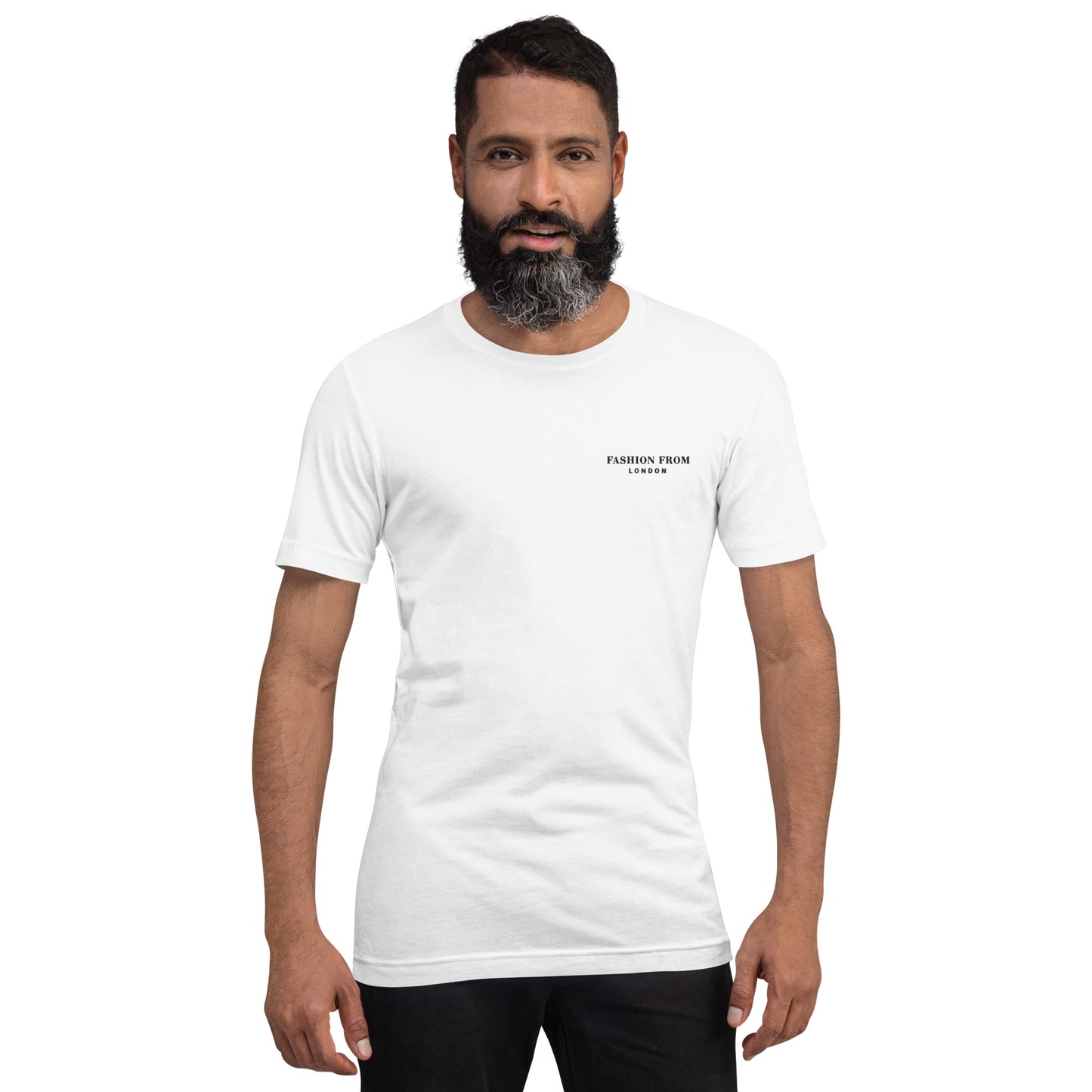 Men's White T-shirt Embroidered