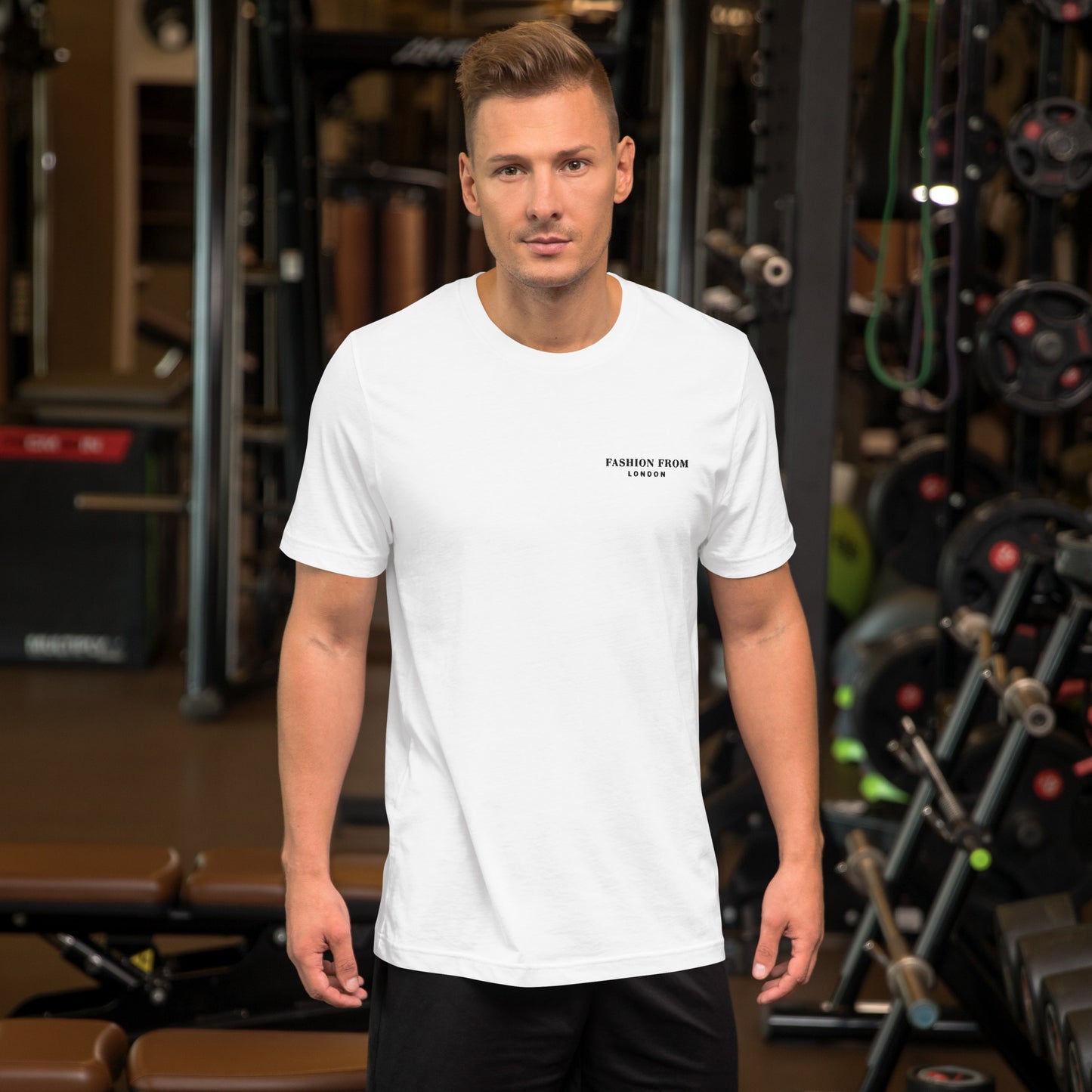 Men's White T-shirt Embroidered