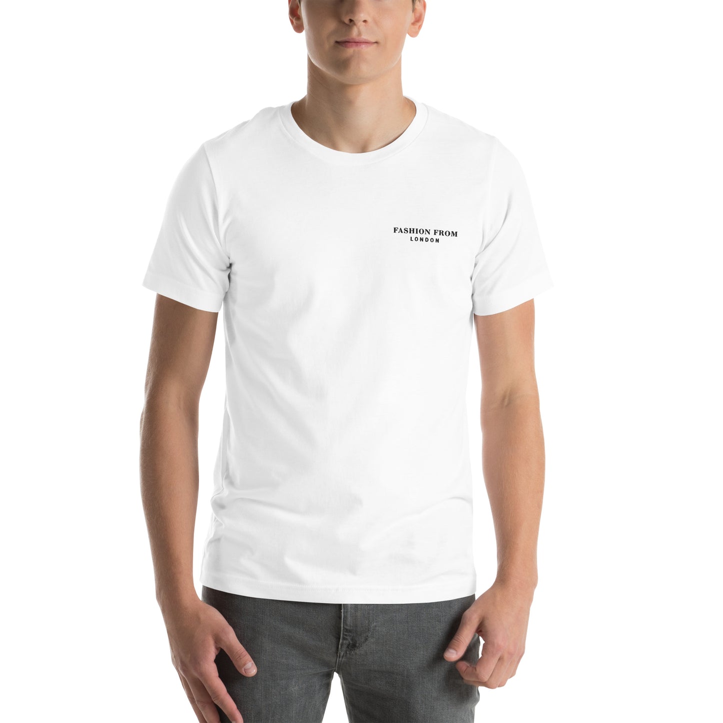 Men's White T-shirt Embroidered