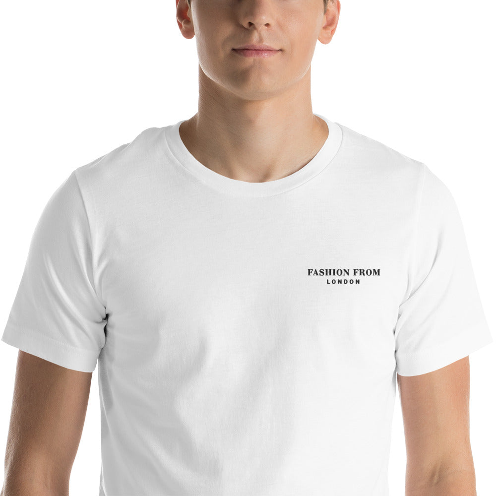Men's White T-shirt Embroidered